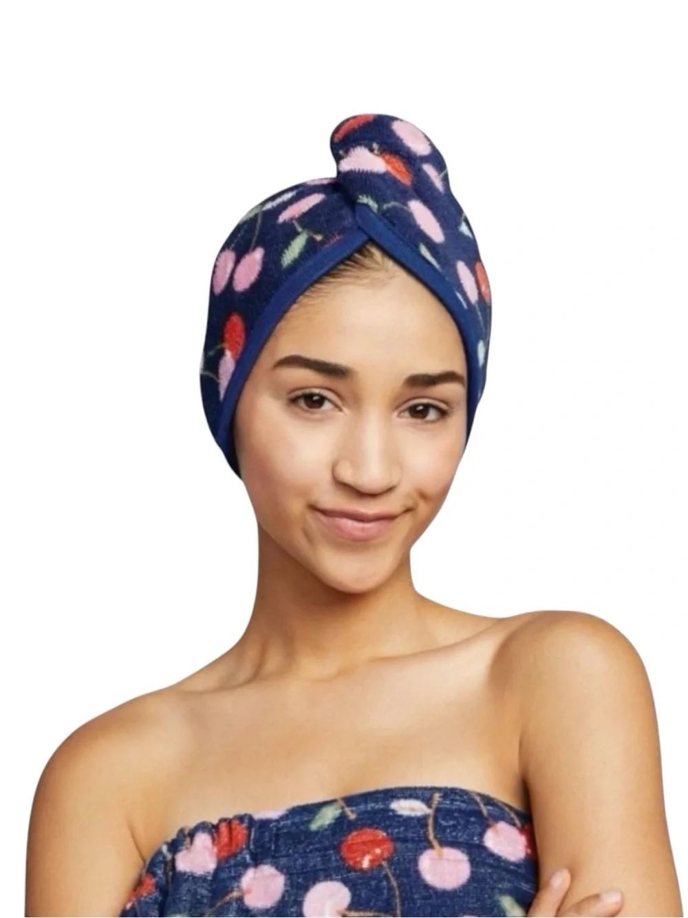 Cherries Shower Wrap and Hair Wrap Bath Towel
